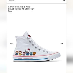 🎀🌷🩷RARE CONVERSE X HELLO KITTY HIGH TOP SNEAKERS 🩷🌷🎀